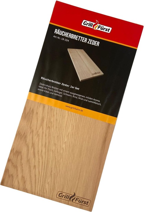 Actual product image Grillfürst Incense Planks Cedar XL 40 x 19.5 x 1.1 cm Set of 2