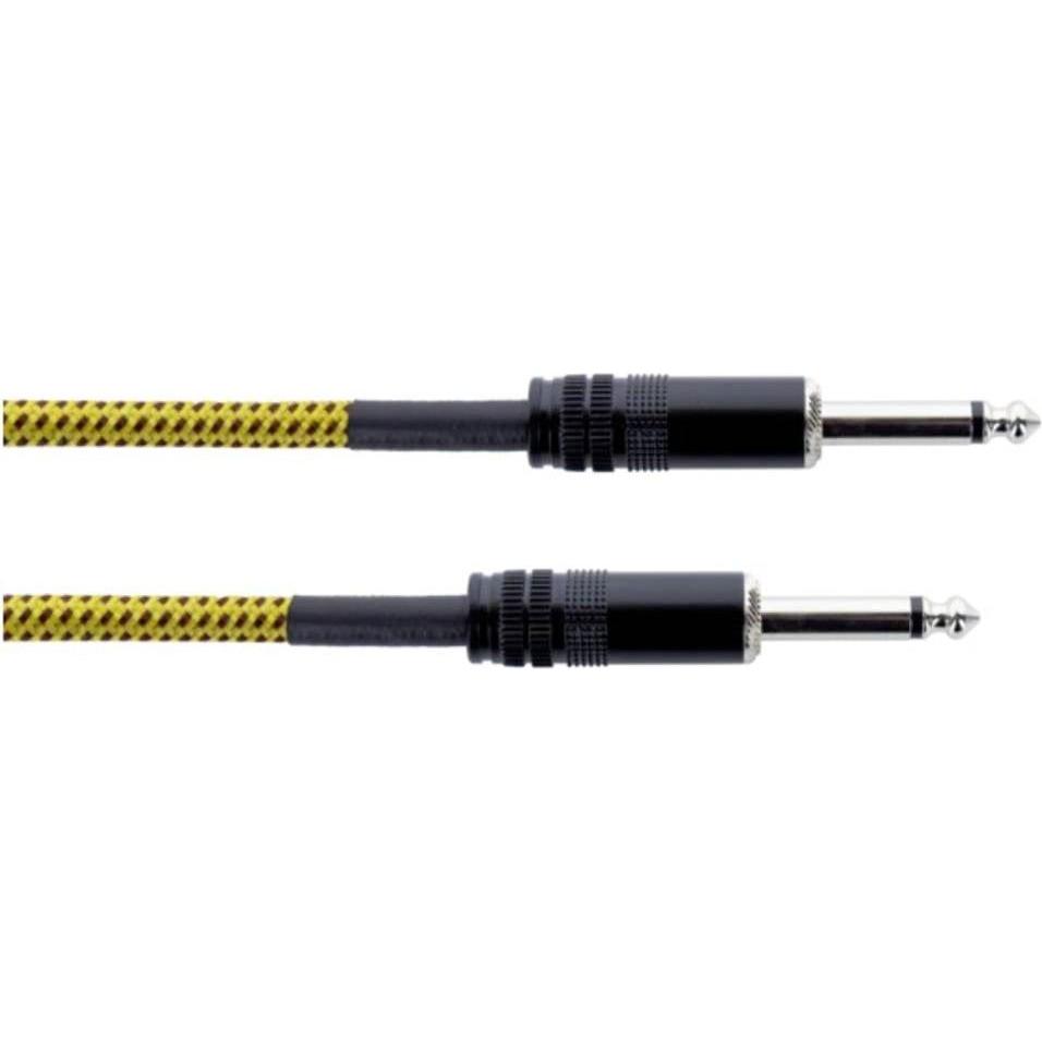 Cordial EI 3 PP-TWEED-YE Instrumenten Anschlusskabel (1x Klinkenstecker 6.3 mm ( (3 m), Audio Kabel