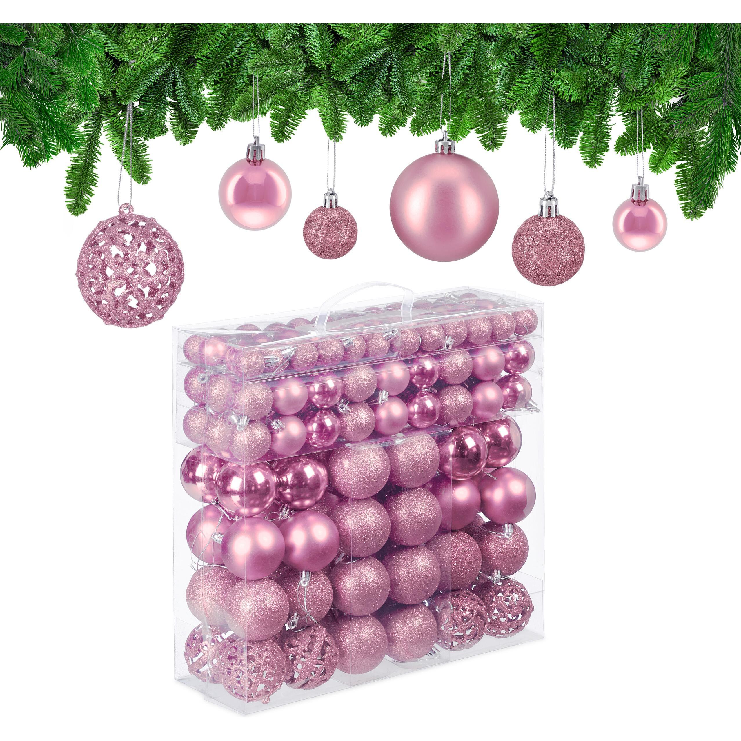 Relaxdays, Christbaumschmuck, 150-tlg. Weihnachtskugeln-Set (150 -teilig)