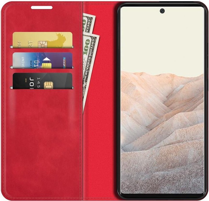 Produktbild Cover-Discount Google Pixel 6 Pro - Stand Flip Case Hülle rot (Google Pixel 6 Pro)