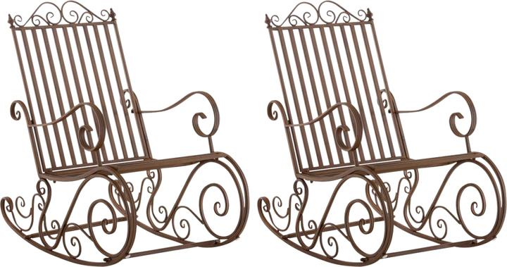 Immagine prodotto CLP Set di 2 sedie a dondolo Smilla, marrone