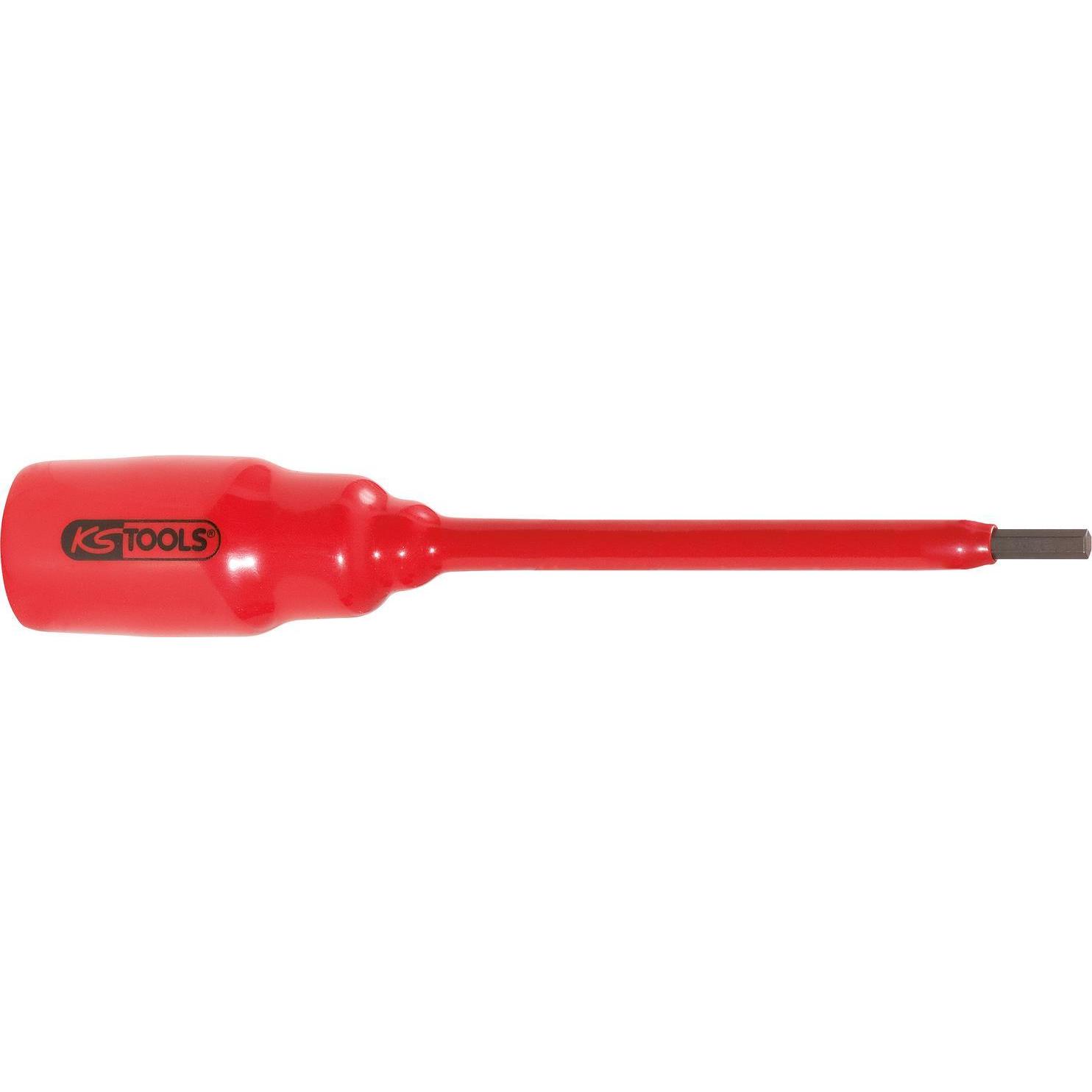 KS Tools, Steckschlüssel + Stecknuss, 1/2"" Isolierte Bit-Stecknuss Innensechskant, 6mm,267mm lang (6 mm)