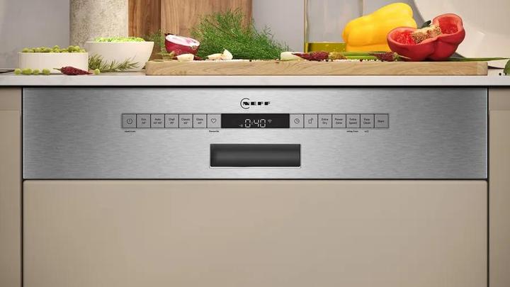 Image du produit Neff N 50, Lave-vaisselle intégrable, 60 cm, Acier brossé, S145EVS04E