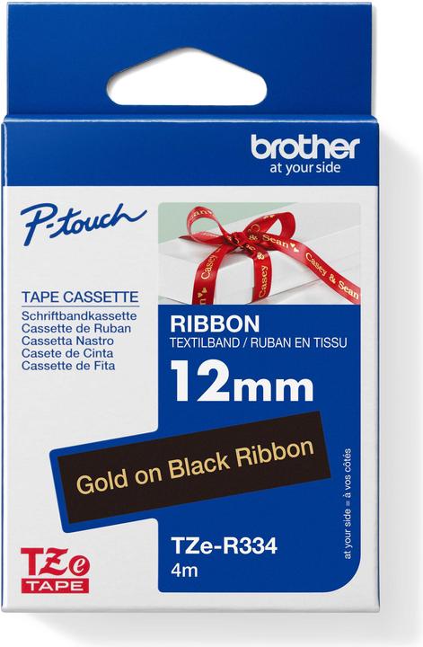 Actual product image Brother TZe-R334 (1.20 cm, Black)