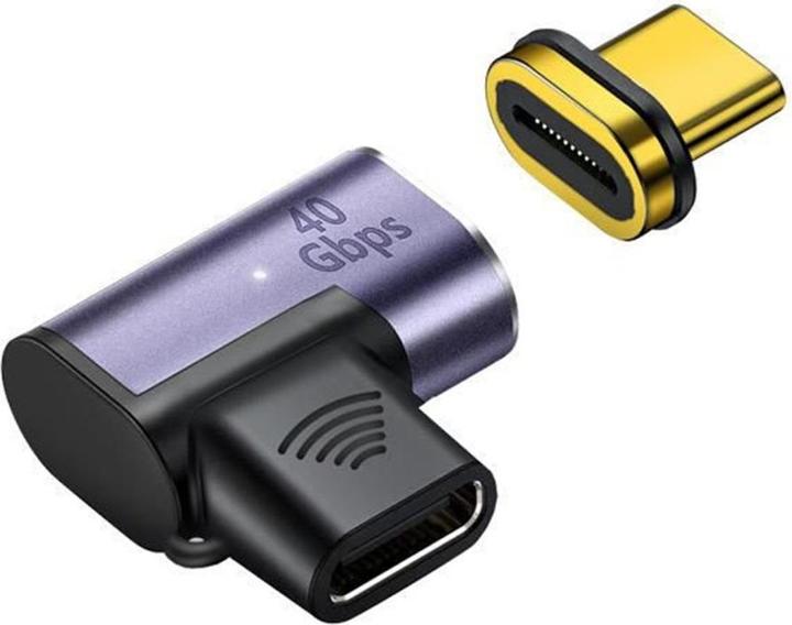 Produktbild MicroConnect Magnetic USB-C Adapter 90 (USB Typ-C)