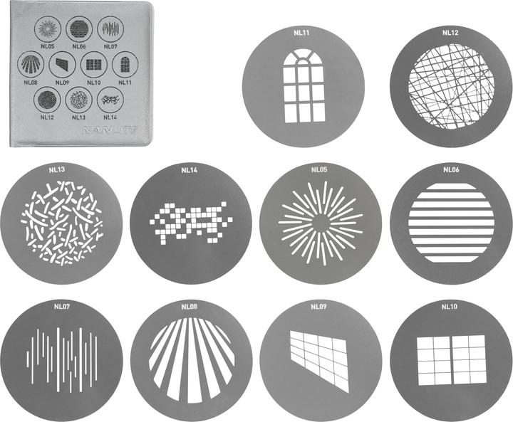Actual product image Nanlite Gobo Set 1 to FM Mount Projection Attachment (Various)