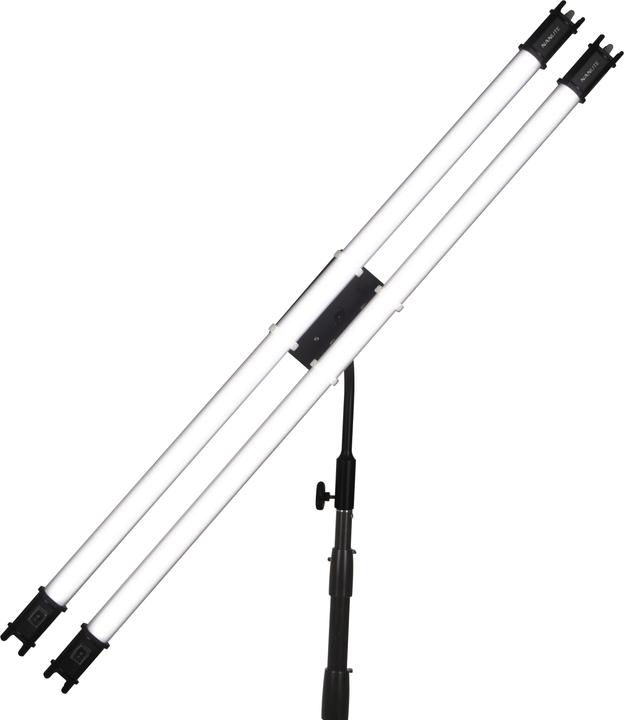 Image du produit Nanlite Support T12 avec tête sphérique et col de cygne-2 tubes (Support de stand)