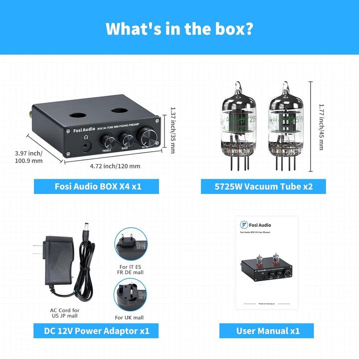 Actual product image Fosi Audio Box X4 Phono Vorverstärker