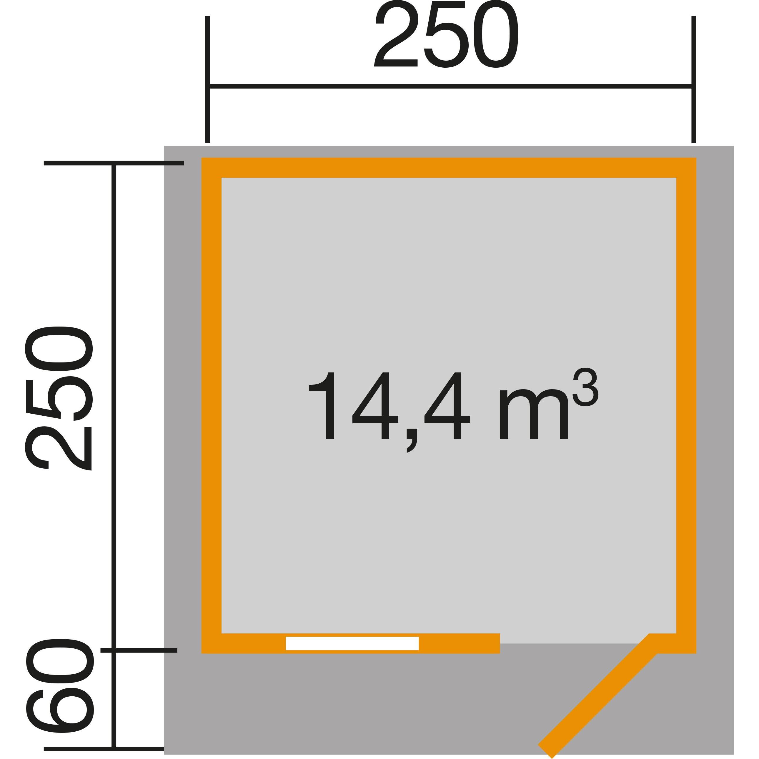 Thumbnail - Weka Holzbau, Gartenhaus + Gartenschrank, Premium28 FT