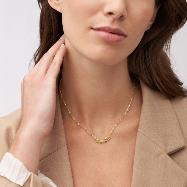 Image du produit Fossil Collier Heritage (Acier inoxydable, 40 - 45 cm)