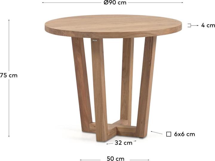 Produktbild Kave Home Nahla (90 x 90 x 75 cm)