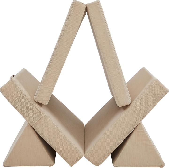 Actual product image En.Casa Spielsofa Norhulta 5-tlg. 120x66x46 cm Cord Beige (Children sofa)