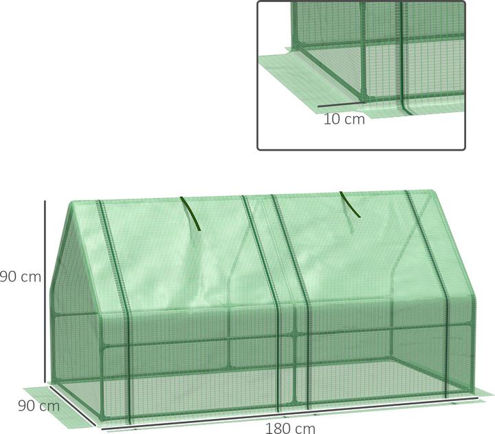 Actual product image Outsunny Greenhouse with plug-in system Structure