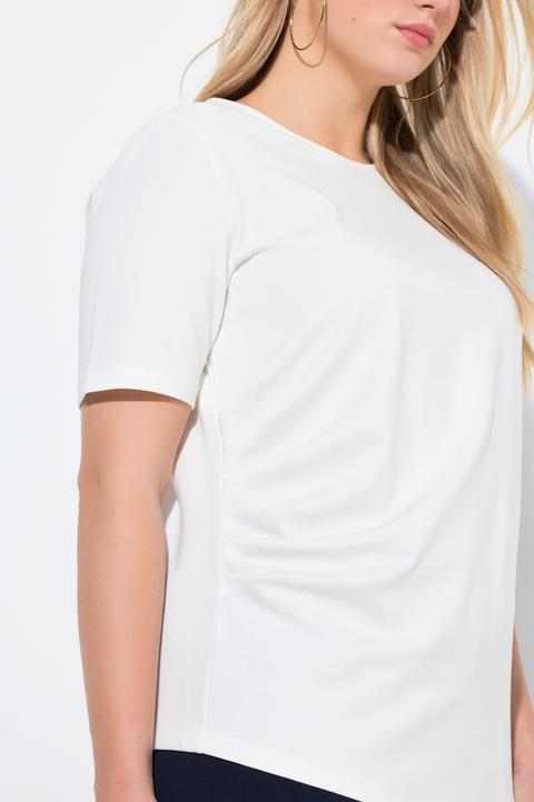 Actual product image Ulla Popken Asymmetric Pointed Hem Tee (62)