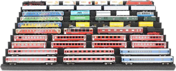 Produktbild Feldherr Zugliege Spur N für Modelleisenbahn, 10 Fächer Schaumstoff (Schaumstoff)