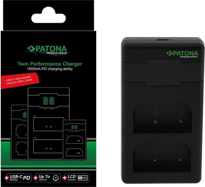 Actual product image Patona Premium Twin Charger Olympus BLX-1 (Camera battery charger)