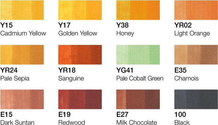 Produktbild Copic Herbstfarben (12x)