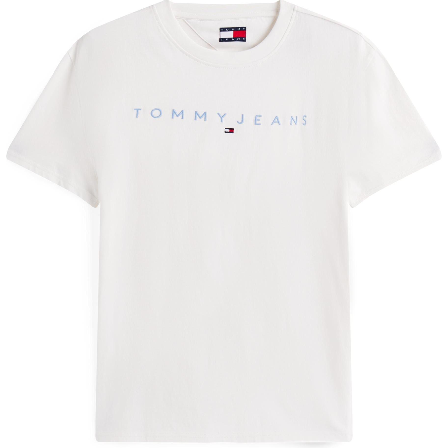 Tommy Jeans, Uomini, Maglietta, Tjm Reg Linear Logo Tee Ext, Bianco, (M)