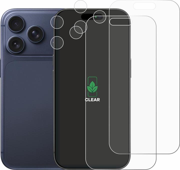 Produktbild ScreenLeaf Schutzfolie für Apple iPhone 17 Pro (Display+Kamera) nachhaltiger Displayschutz Display Schutz (2 Stk., Apple iPhone 17 Pro)