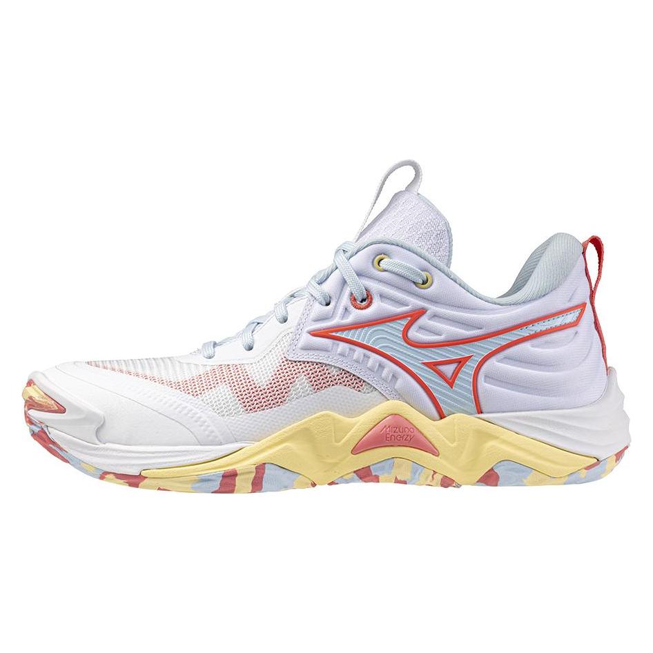 Mizuno, Damen, Hallenschuhe, Wave Momentum Elite (44), Weiss