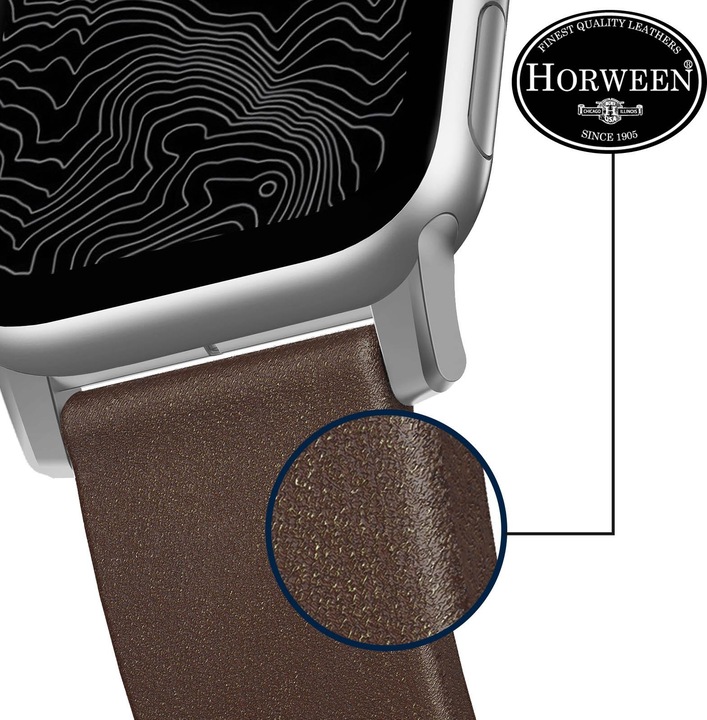 Image du produit Nomad Sangle de connexion moderne (44 mm, Cuir, Acier inoxydable, Apple Watch Series 4, Apple Watch Series 5, Apple Watch Series 6, Apple Watch SE)