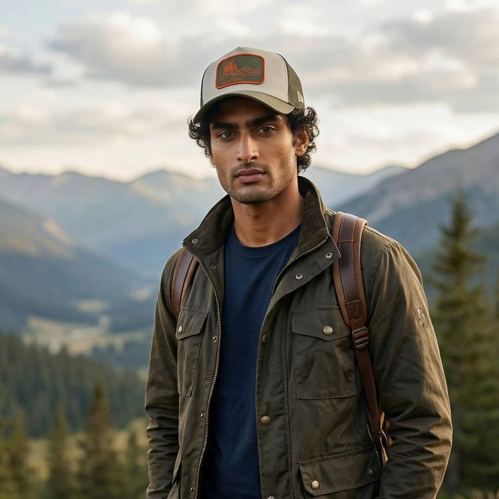 Produktbild New Era A-Frame Mesh Trucker Cap - Outdoor Patch Oliv (One Size)