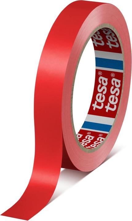 Actual product image tesa Packaging tape 60404, 19 mm x 66 m, red (19 mm)