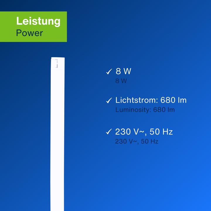 Produktbild REV LED-Unterbauleuchte, 8W, 3000K, 680lm, warmweiss, IP20, 60 cm (680 lm)