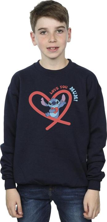 Actual product image Disney Boys Lilo & Stitch Love You Mum Sweatshirt (152, 158)