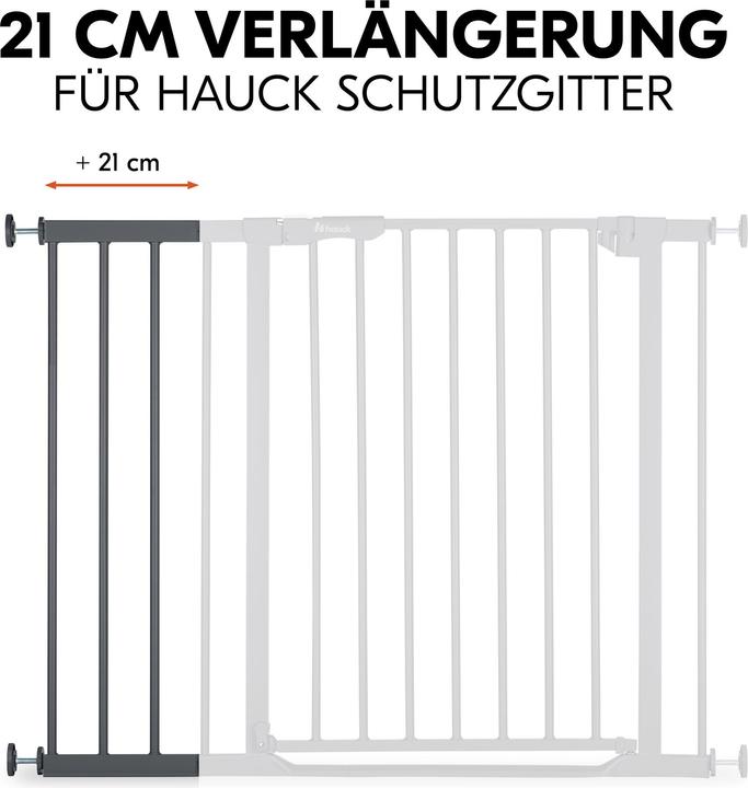 Productafbeelding Hauck Safety Gate Extension 21 cm Donkergrijs (21 cm)