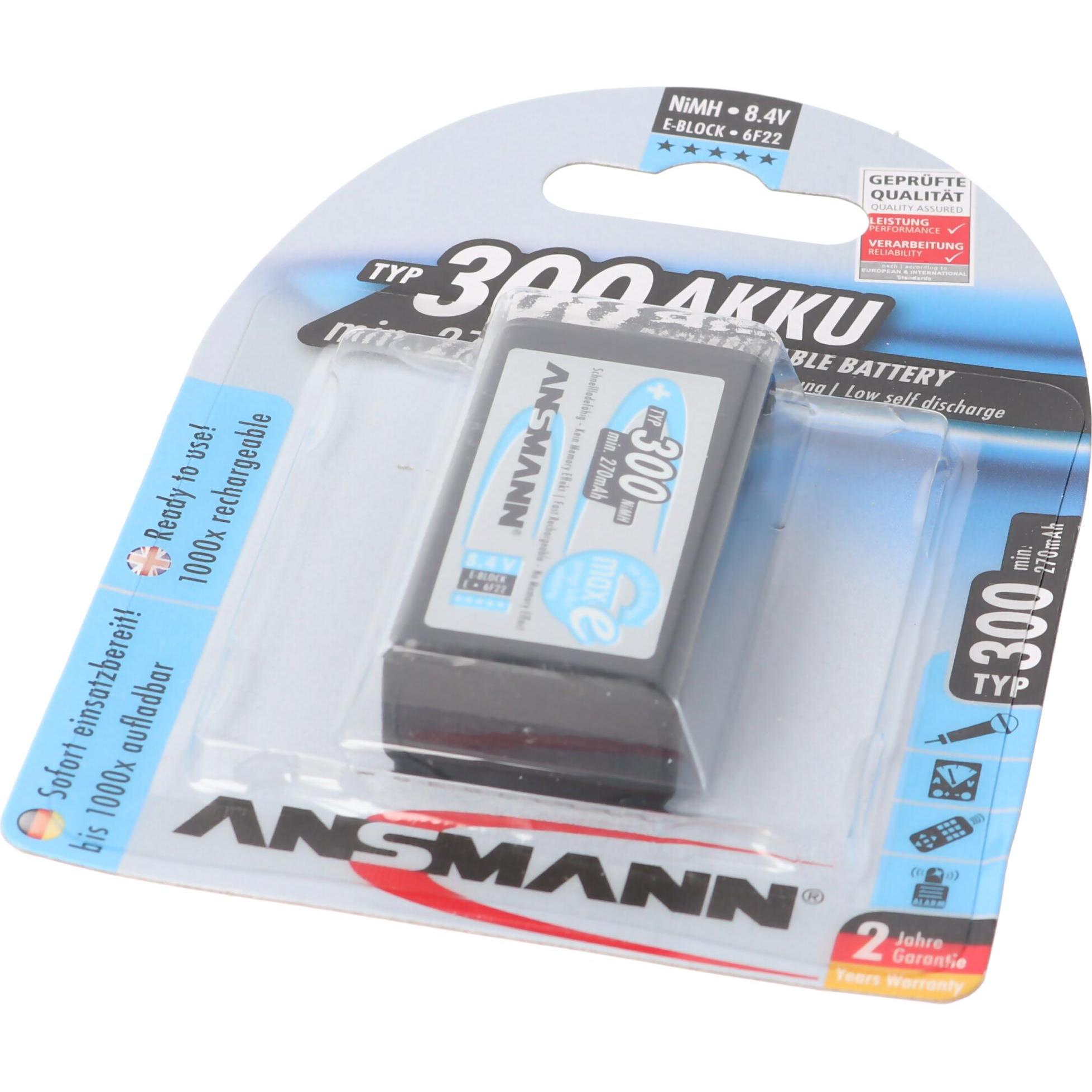 Thumbnail - Ansmann E Typ. 300 (25 Stk., Gerätespezifisch, 250 mAh), Batterien + Akkus