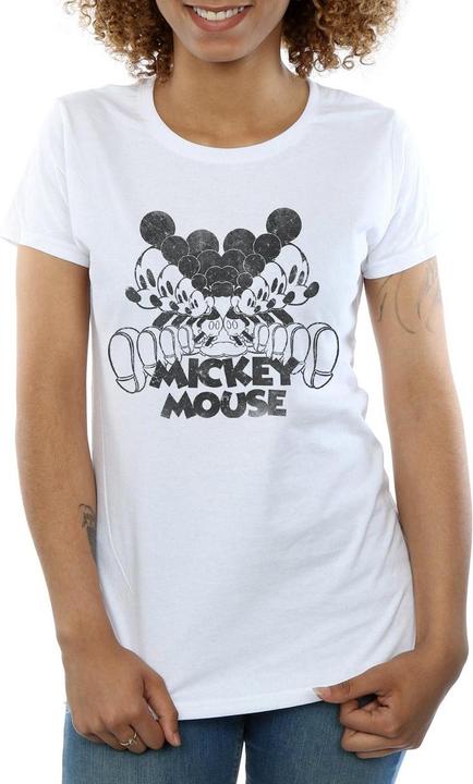 Actual product image Disney Womens/Ladies Mickey Mouse Mirrored Cotton T-Shirt (XL)