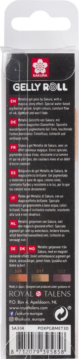 Actual product image Sakura GELLY ROLL - Gelschreiber ”Metallic” (Multicoloured, 3x)