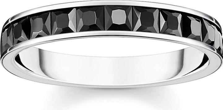 Immagine prodotto Thomas Sabo Anello con pietre nere pavé in argento (52, 925 Argento)