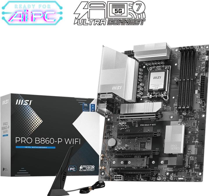 Image du produit MSI PRO B860-P WIFI (LGA 1851, Intel B860, ATX)