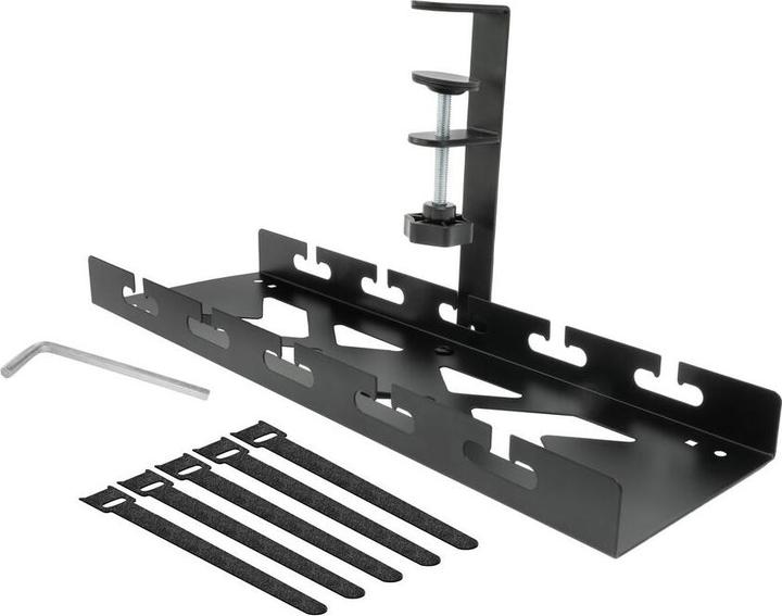 Actual product image ACT Under-desk cable management tray with clamp mount, 40cm