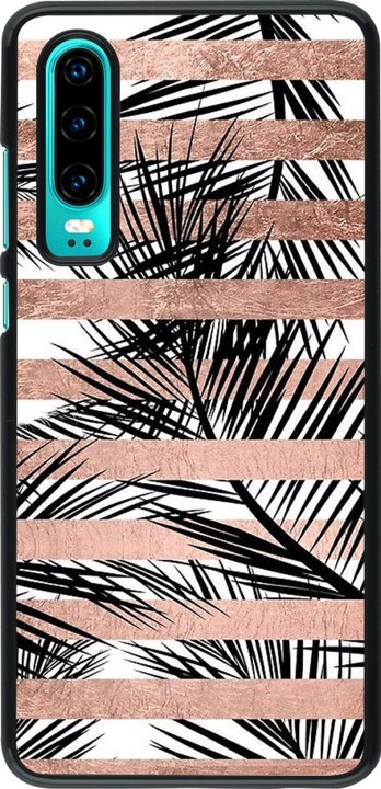 Produktbild PhoneLook Hülle Palm trees gold stripes (Huawei P30)