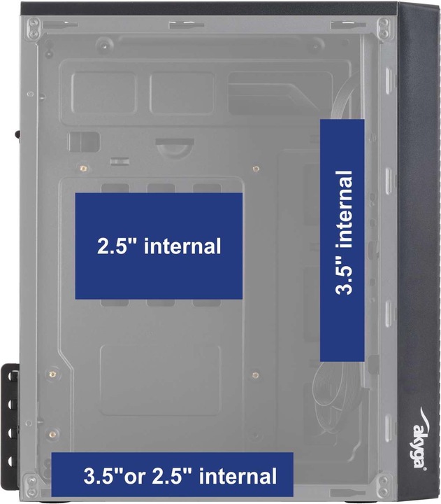 Actual product image Akyga AK35BK (mATX, Flex ATX)