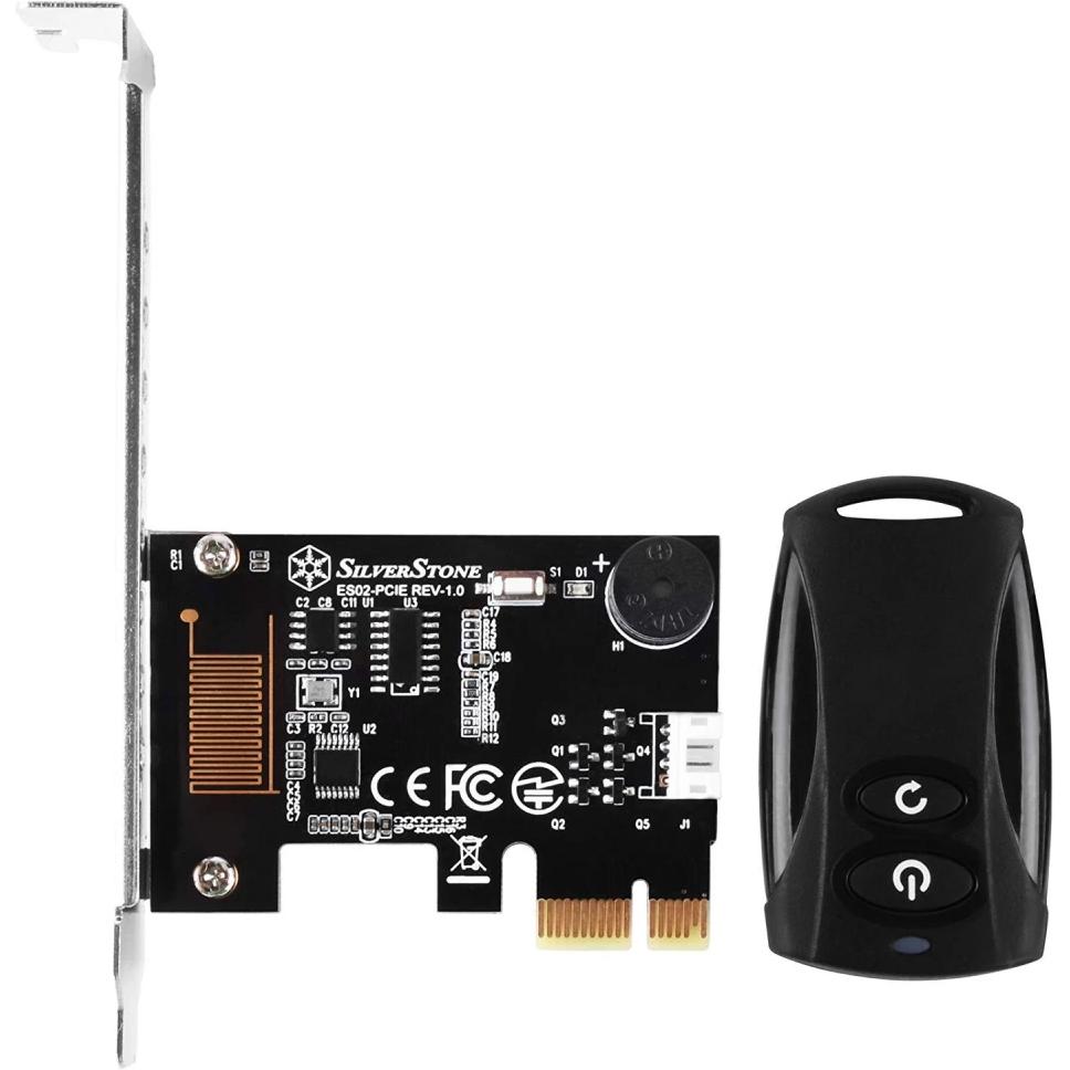 Thumbnail - Silverstone ES02-PCIe (Gerätespezifische Fernbedienung, Radio Frequency (RF)), Fernbedienung, Schwarz