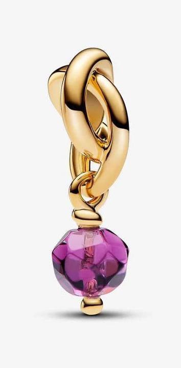 Produktbild Pandora Moments Geburtsstein Februar (Sterlingsilber, Metall vergoldet in 14K)