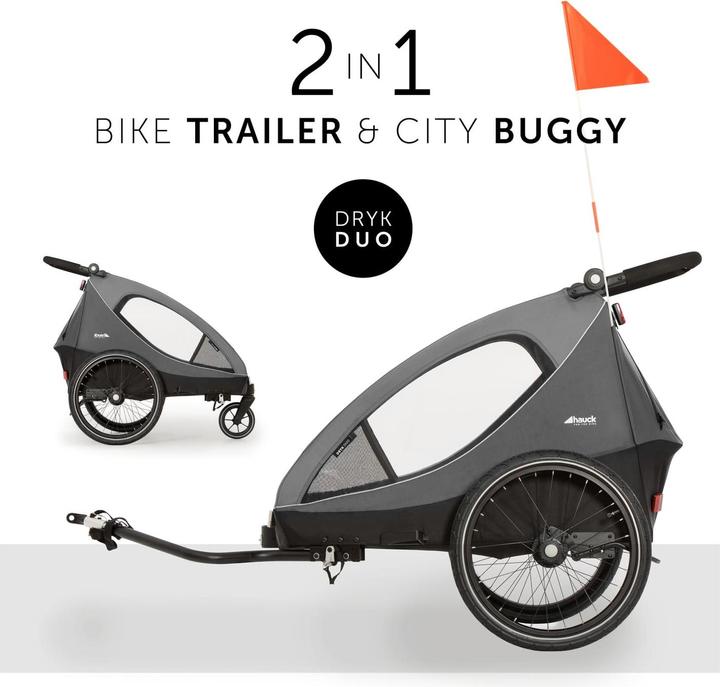 Produktbild Hauck Dryk Duo Fahrradanhänger inkl. Baby Lounger