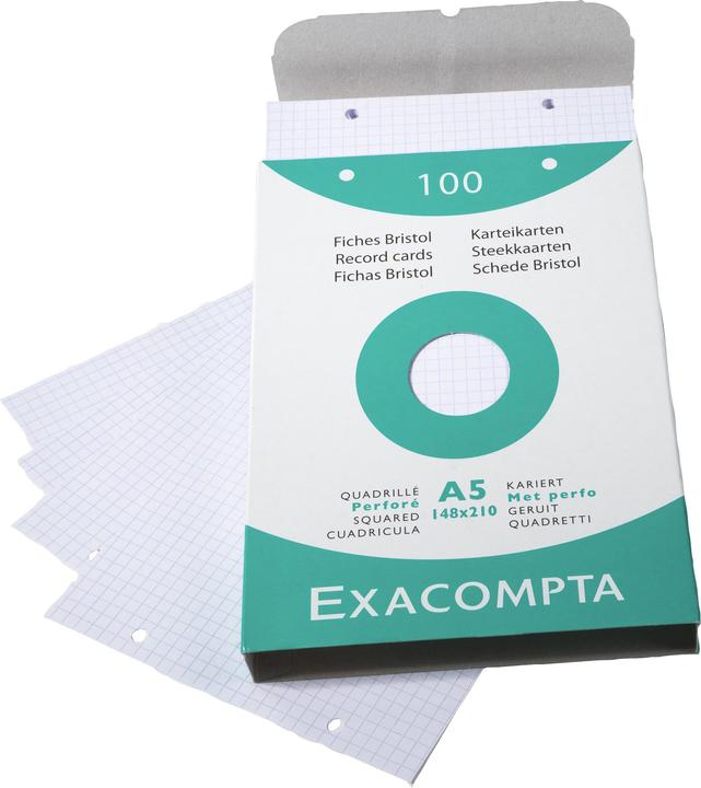Actual product image Exacompta Index cards (A5, 205 g/m², 100 x)