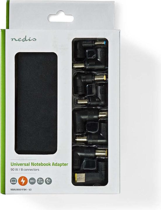 Image du produit Nedis Adaptateur pour ordinateur portable| 90 W| USB 20V 4.5 x 3.0 mm 19.5V 5.5 1.7 19V 5 (90 W)