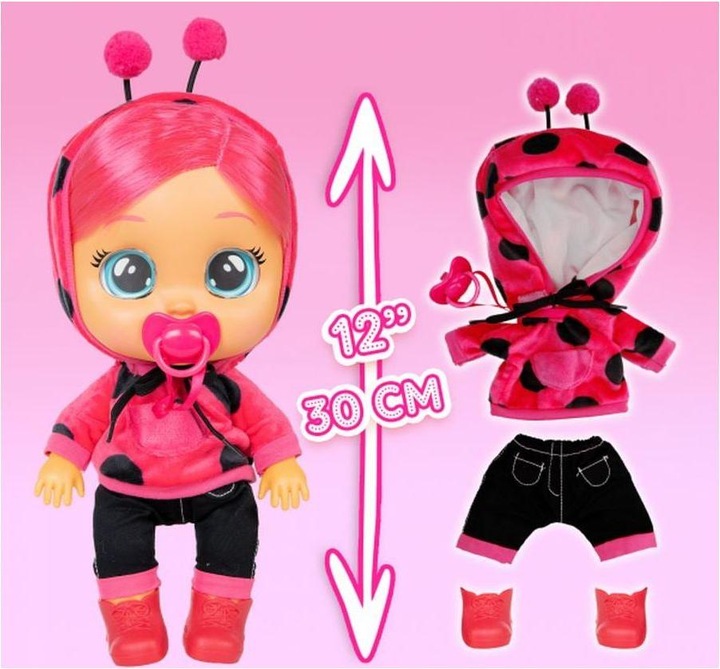 Image du produit Magni BABIES Dressy Lady, la coccinelle poupée interactive Play & Function, les vraies larmes