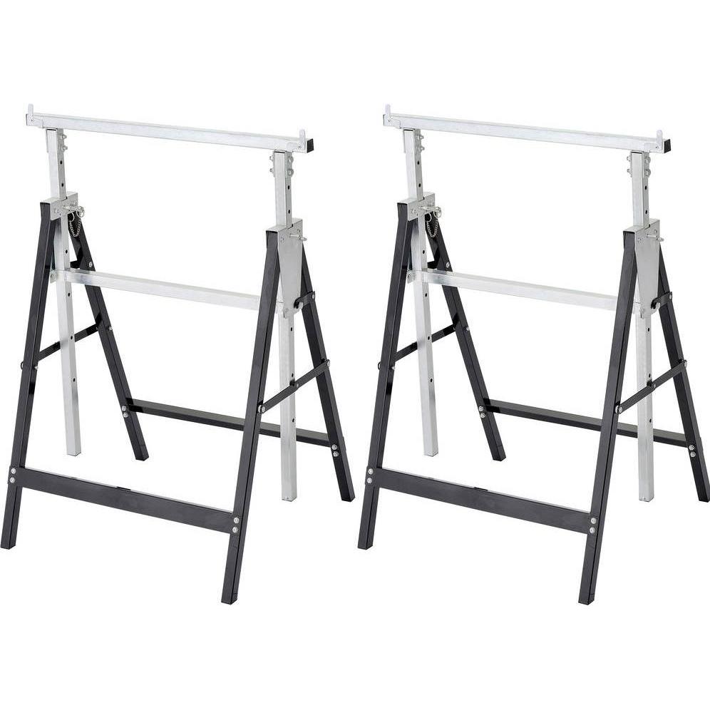 Toolcraft, Werkbank + Arbeitsbock, 200kg Gerüstbock klappbar, höhenverstellbar (B x T) 680mm x 580mm 12.7kg 2St. (68 cm,...