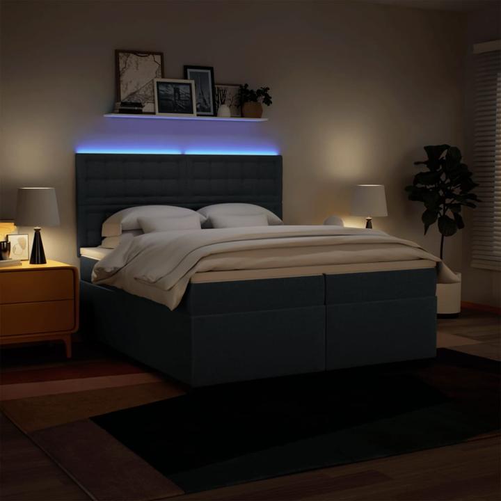 Produktbild vidaXL Bo x springbett mit Matratze 200 x 200 cm Stoff (200 x 200 cm)