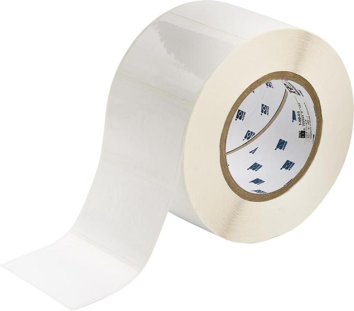 Image du produit Brady THT-19-484-1, 25µ polyester, blanc, 76.20 x 50.80 mm, extrêmement adhésif (3000 E.) (7.62 cm)