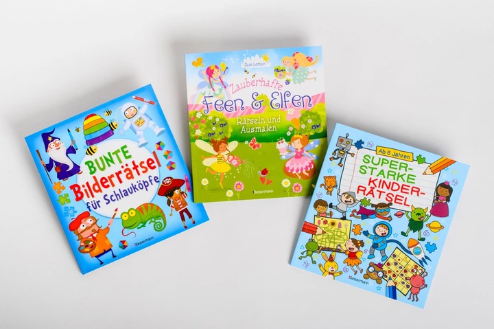 Produktbild Bunte Bilderrätsel für Schlauköpfe. Labyrinthe, Suchbilder, Memory, Puzzles, Sudokus, Fehler finden (Deutsch, Kate Overy, Ed Myer, Graham Rich, Birte Dittmann, 2020)