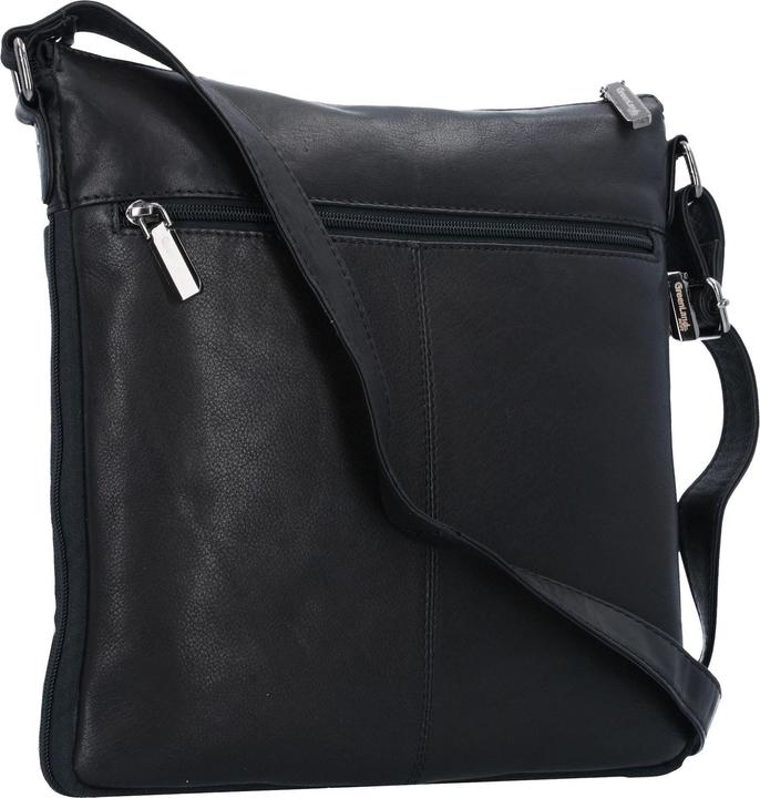 Immagine prodotto Greenland Nature Borsa a tracolla in nappa nera 29 cm