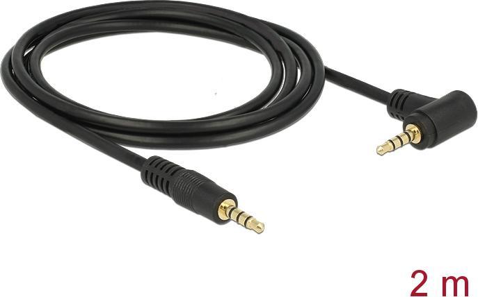 Actual product image Delock Cable jack 4 pin 3.5 mm male > male angled (2 m)